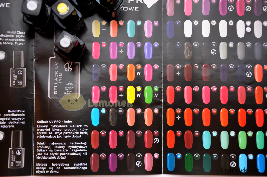 katalog evo nails lakiery hybrydowe kolory